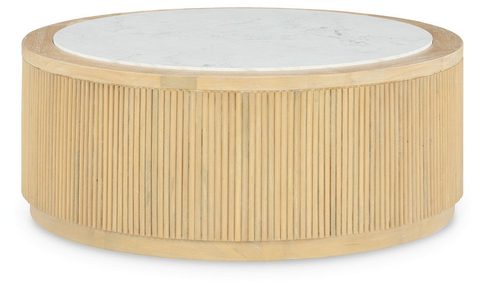 Camdill - Marrón claro / Blanco - Mesa de cóctel redonda