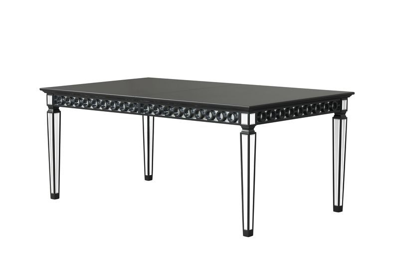 Mesa de comedor Varian II con acabado en negro y plateado