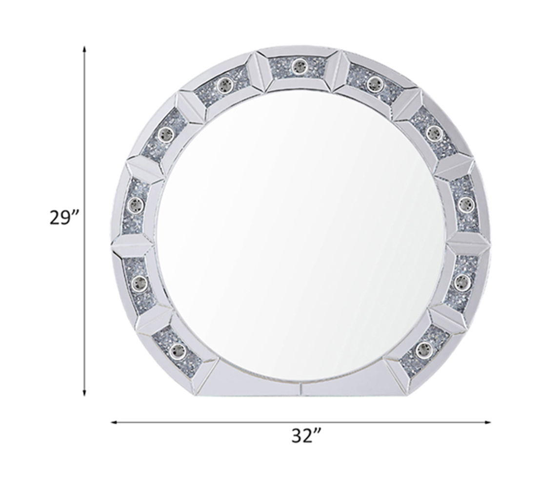 Noralie - Decoración de pared - Espejos y diamantes falsos - 29"