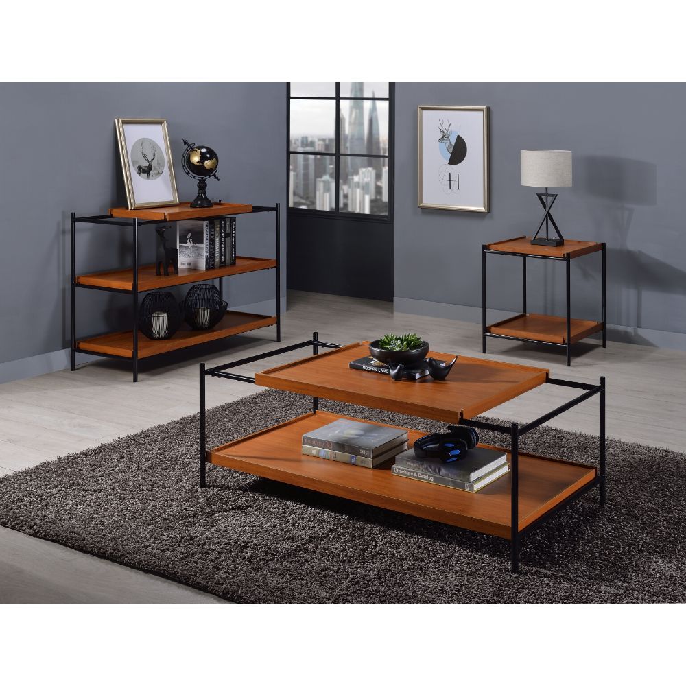 Oaken - Mesa de centro - Roble miel y negro