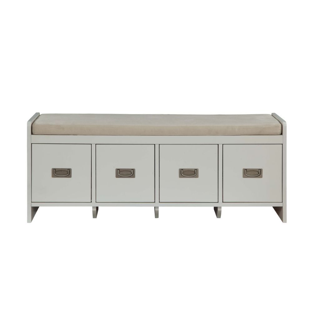 Banco Berci - Tejido Beige y Blanco