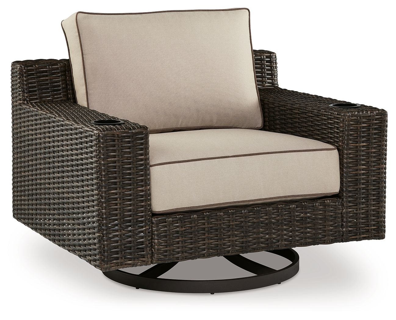 Coastline Bay - Marrón - Sillón giratorio con cojín