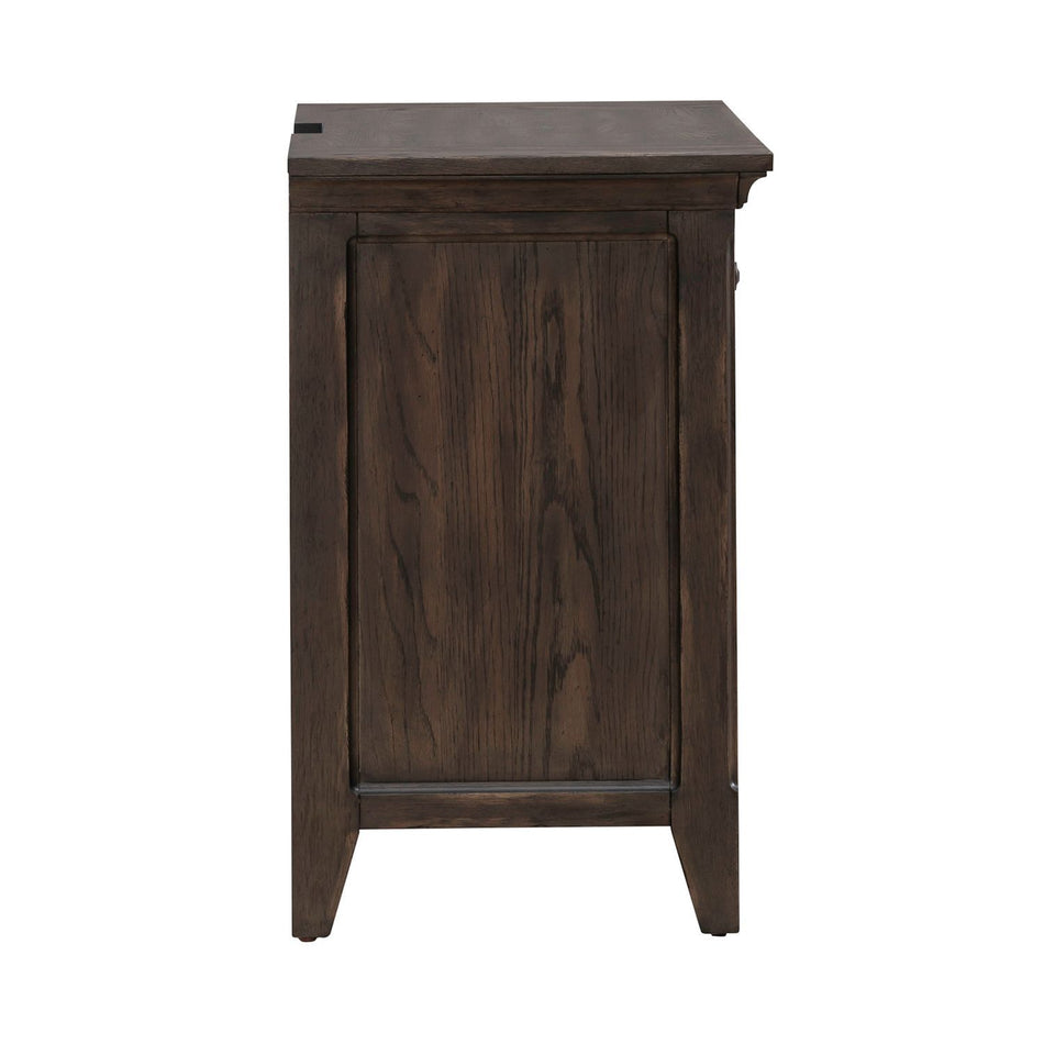 Paradise Valley - Nightstand With Charging Station - Dark Brown