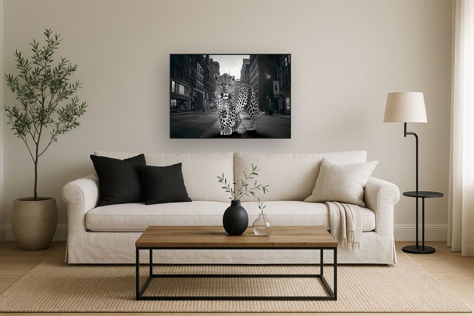 Noir Stroll - 28" x 40" Framed Wall Art