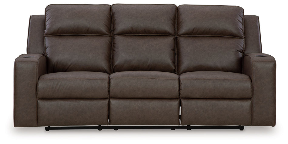 Lavenhorne - Rec Sofa W/Drop Down Table - Granite