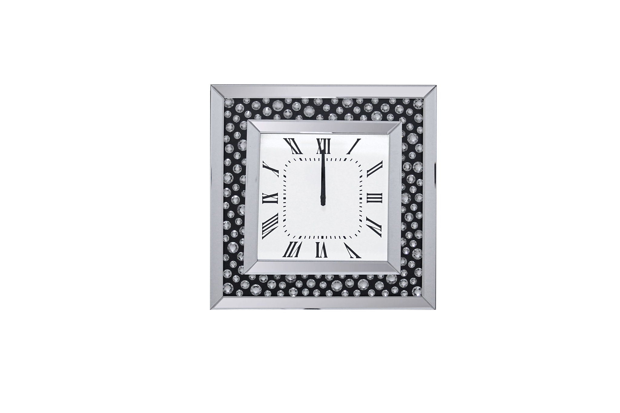Reloj de pared Marku con espejos y piedras preciosas de imitación