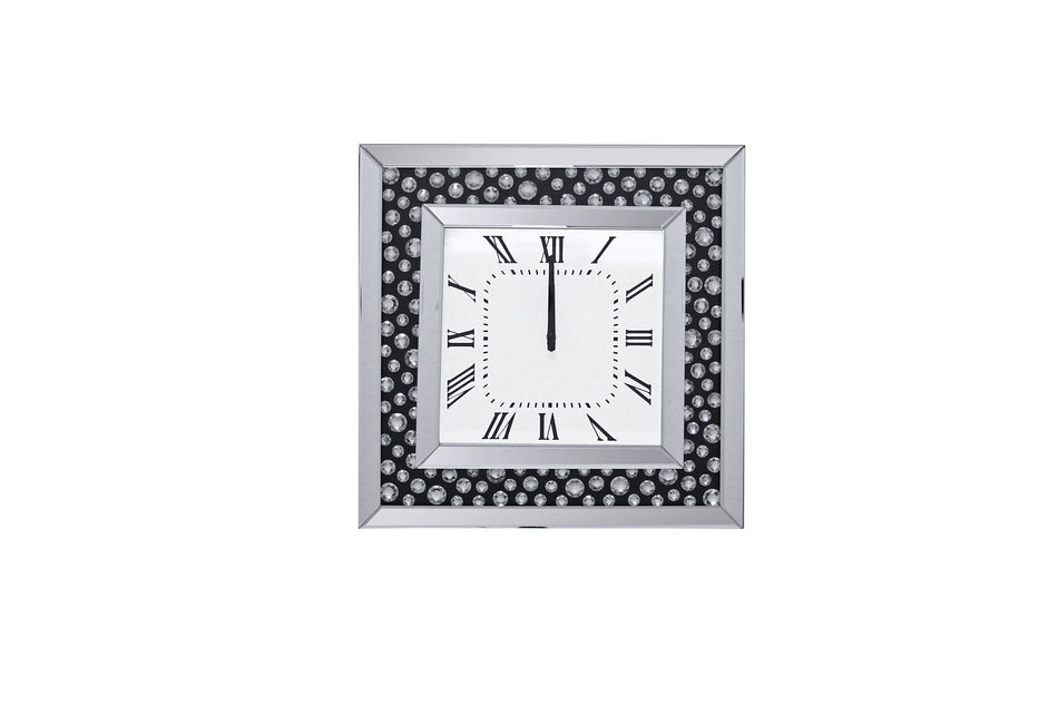 Reloj de pared Marku con espejos y piedras preciosas de imitación