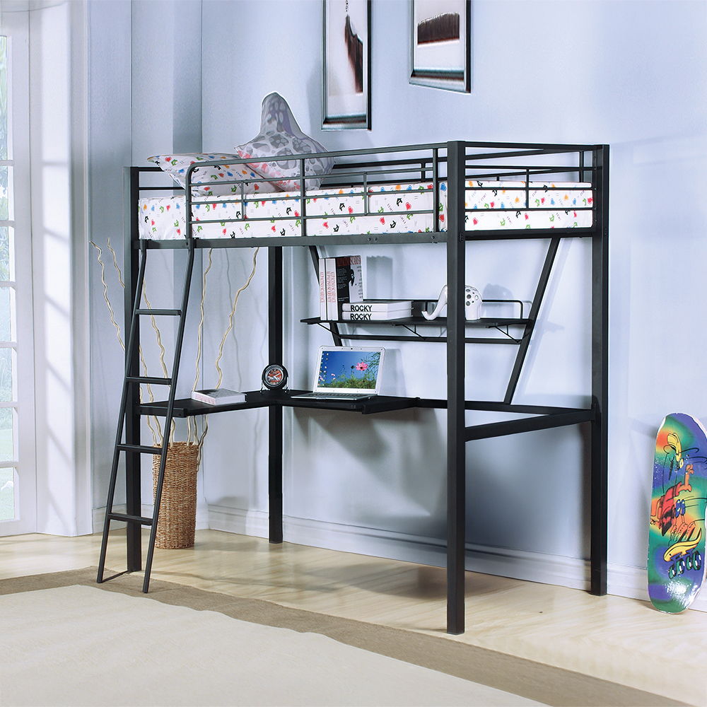 Senon - Cama alta - Plata y negro