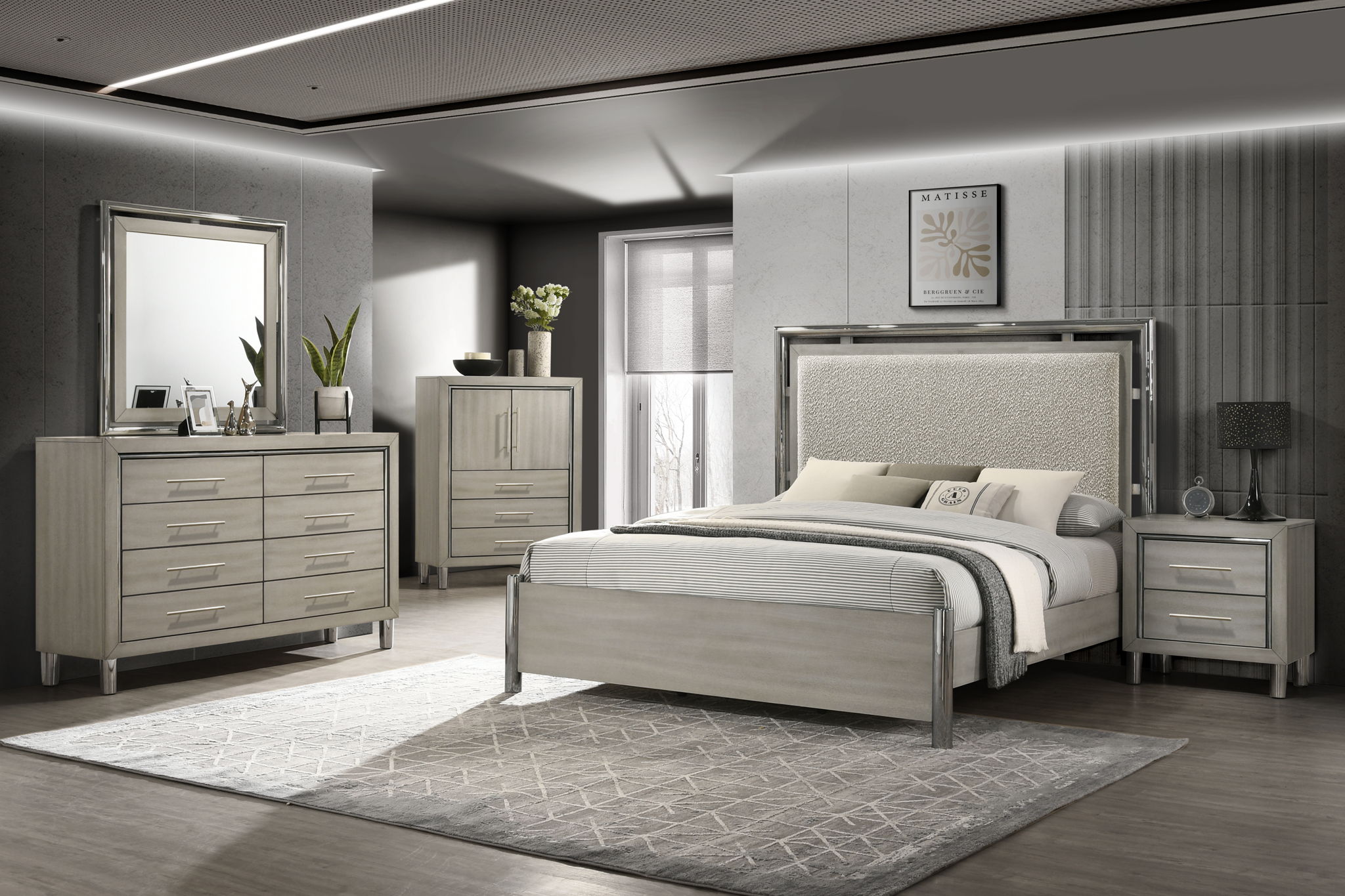 Lennox - 8 Drawer Dresser - Gray