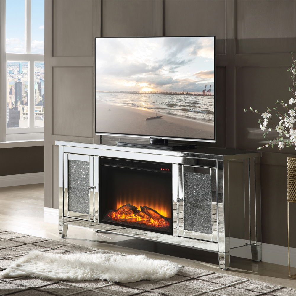 Noralie - Mueble de TV con chimenea