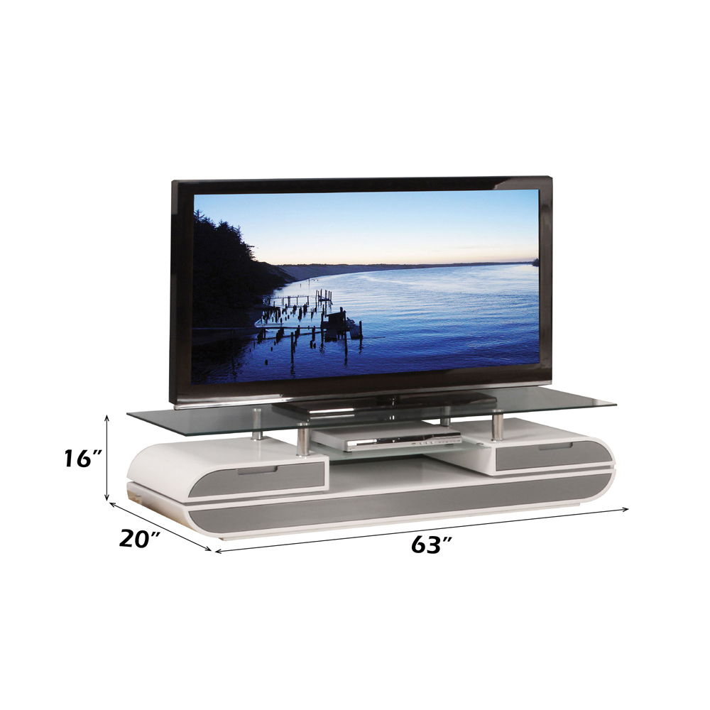 Lainey - Mueble de TV - Blanco y gris