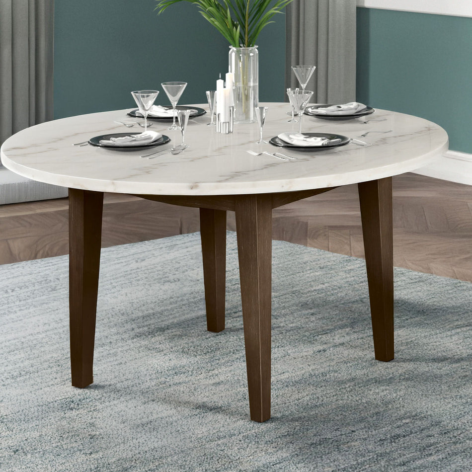 Essence - 54" Round Dining Table With Marble Top
