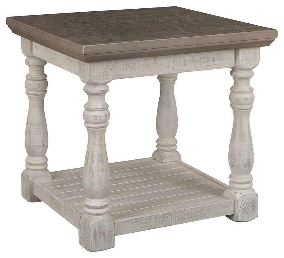 Havalance - Mesa auxiliar rectangular gris/blanca