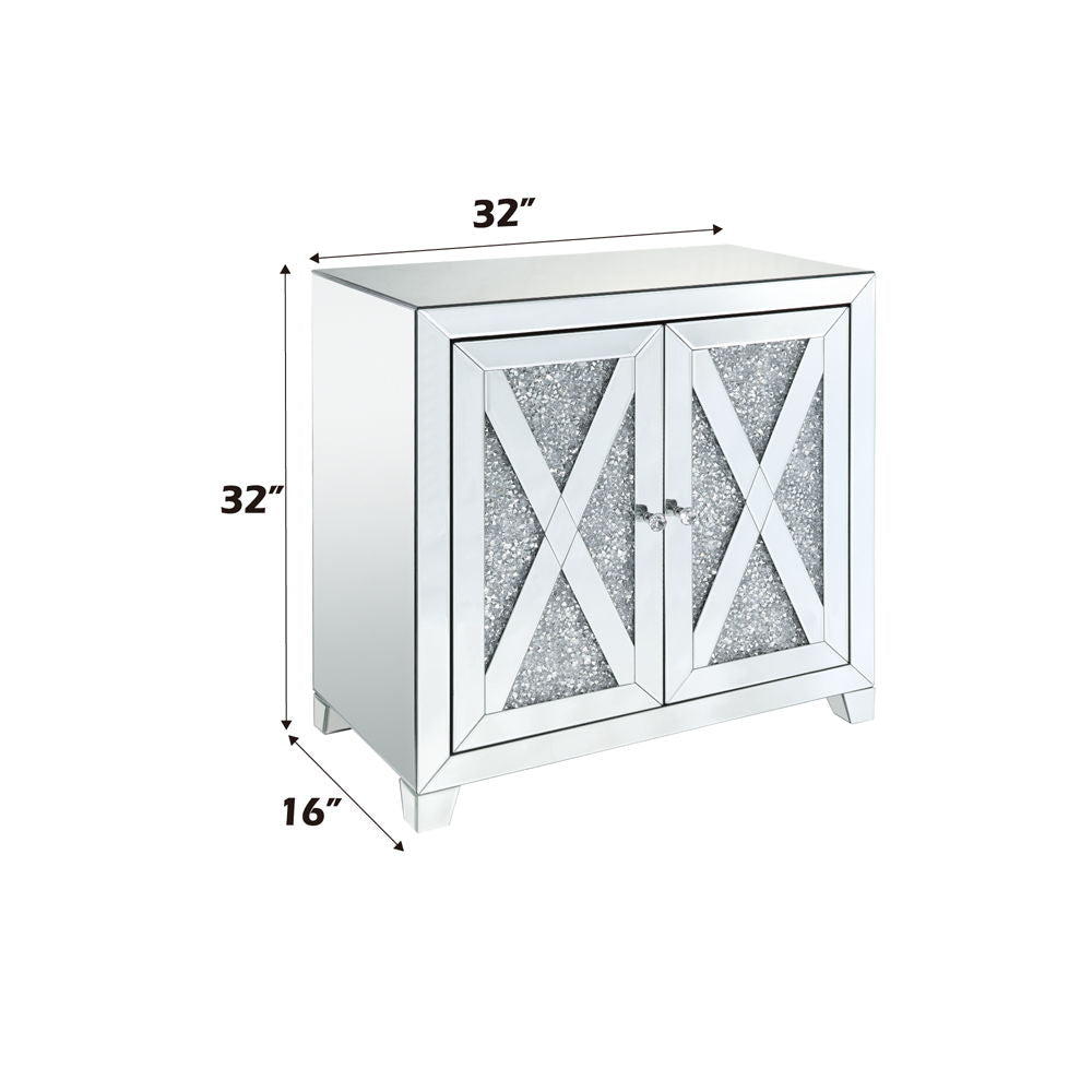Noralie - Mesa auxiliar - Plata perlada - Madera