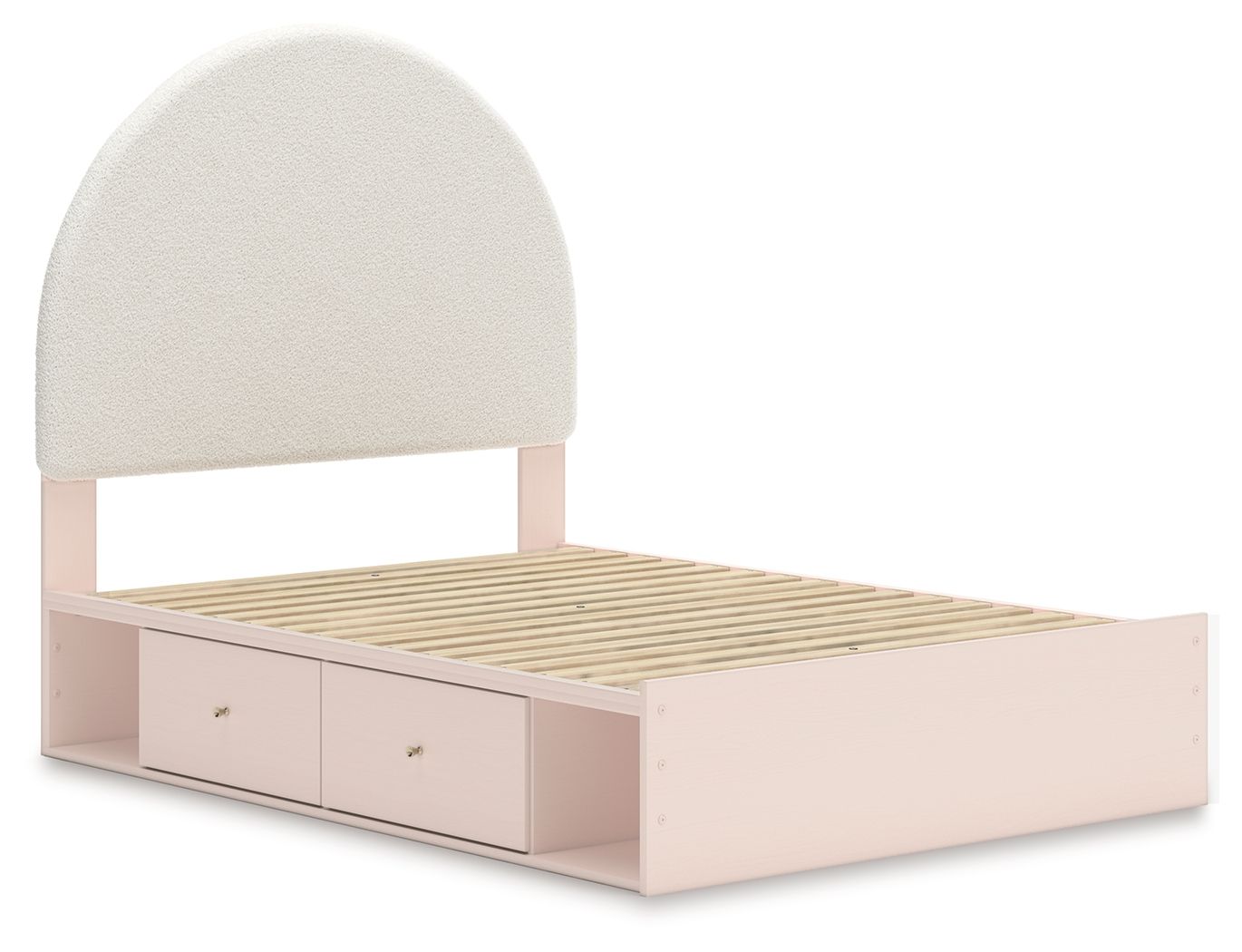 Wistenpine - Cama con paneles tapizados y espacio de almacenaje