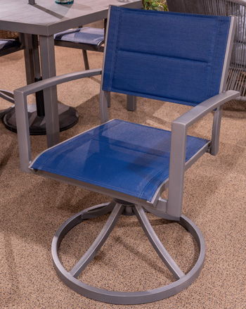 Rocky Creek - Blue / Gray - Sling Swivel Chair (Set of 2)
