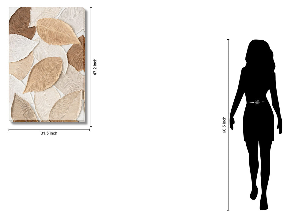 Textured Autumn Whimsy - 32" x 47" Framed Wall Art