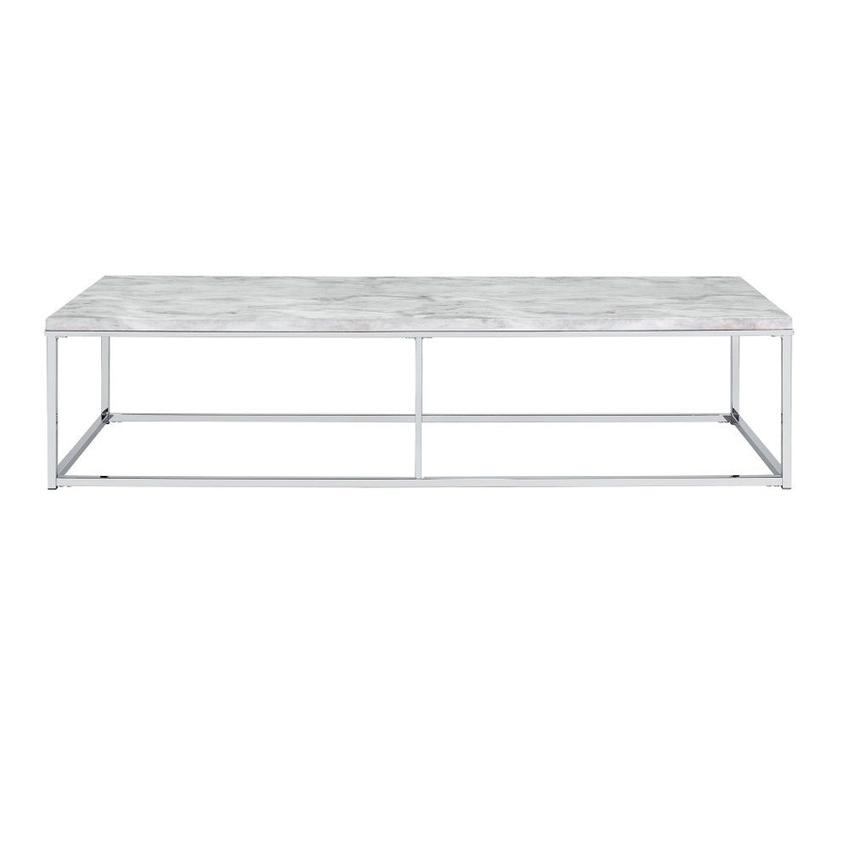 Voleta - Coffee Table - Engineered Stone Top & Chrome