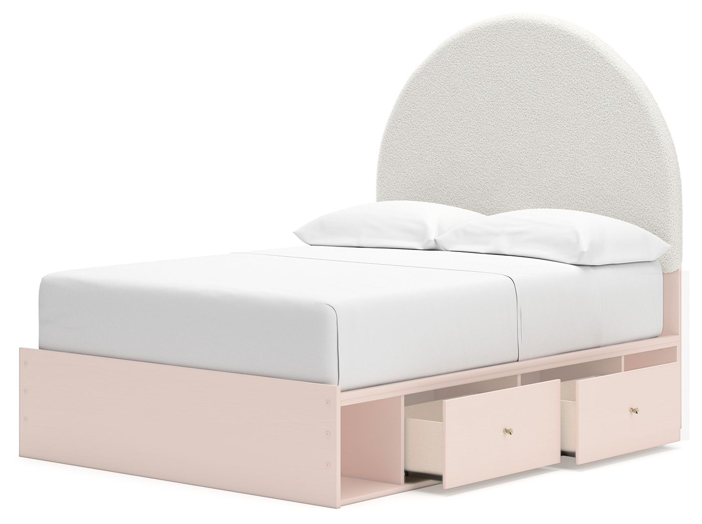 Wistenpine - Cama con paneles tapizados y espacio de almacenaje