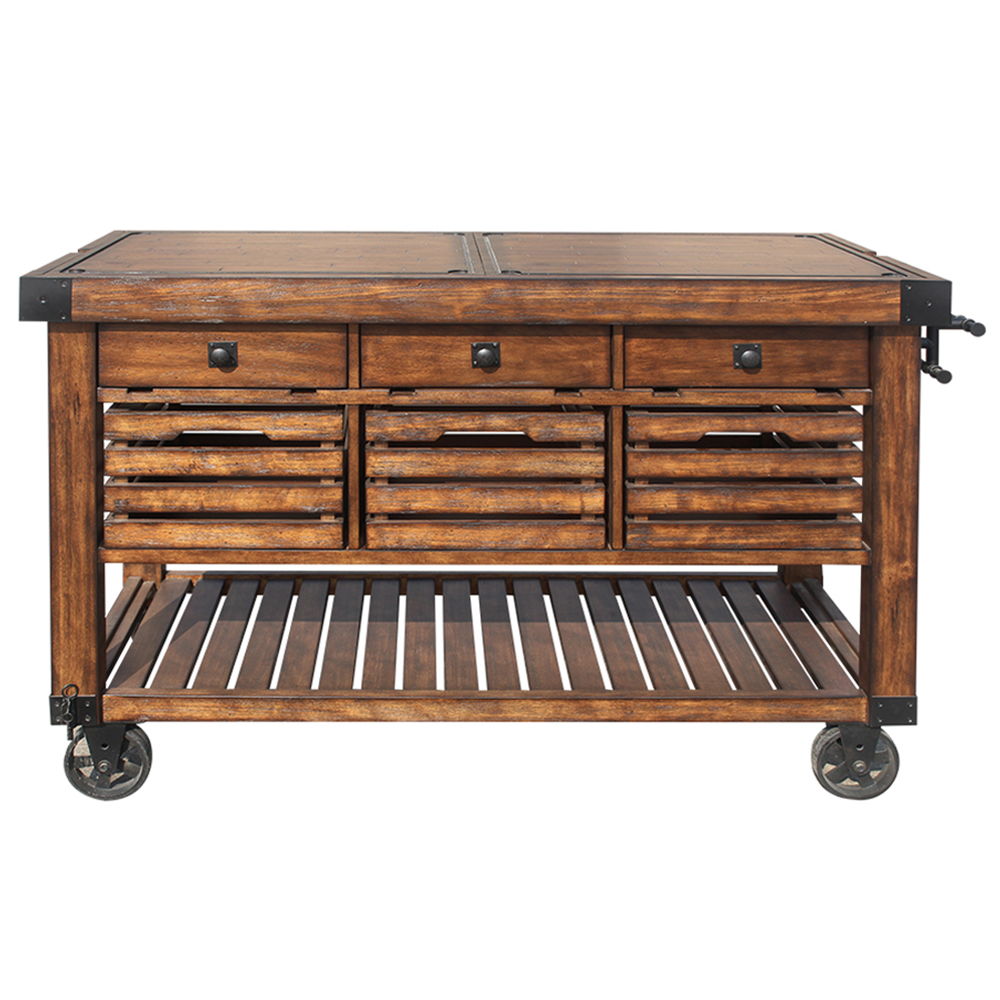 Kaif - Carrito de cocina - Castaño envejecido