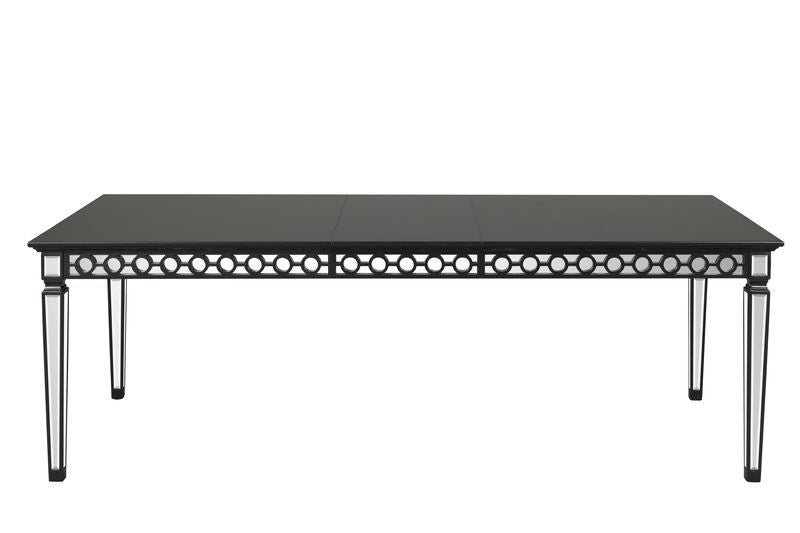 Mesa de comedor Varian II con acabado en negro y plateado
