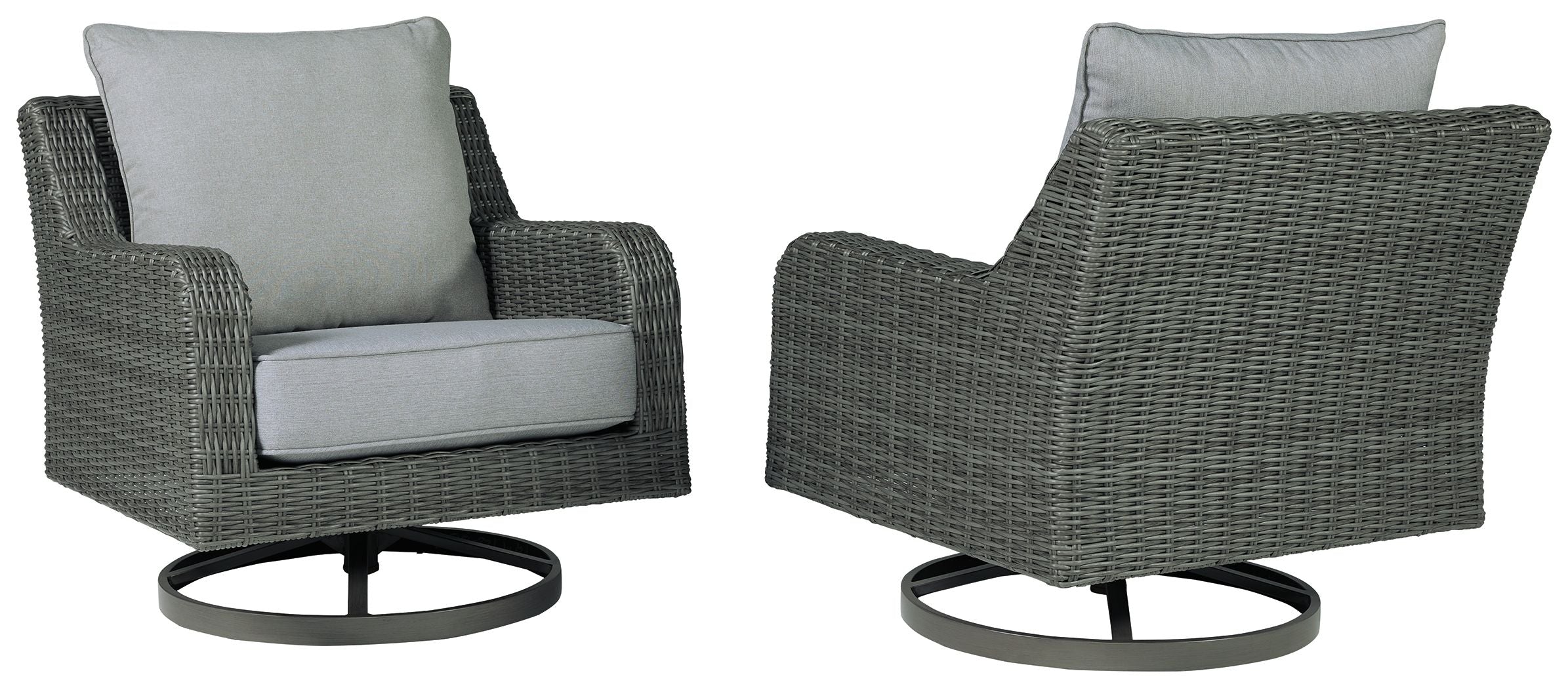 Elite Park - Gris - Sillón giratorio con cojín