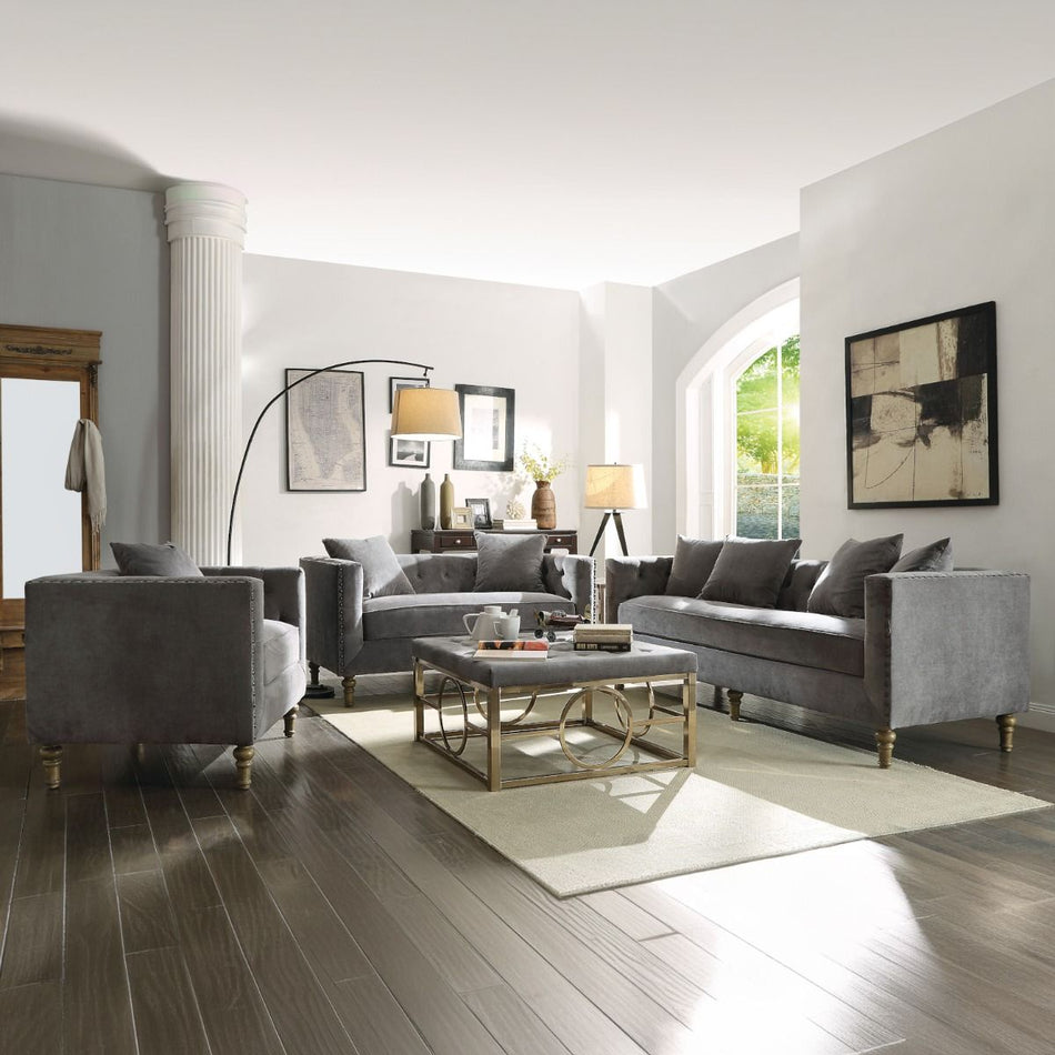 Sidonia - Silla - Terciopelo Gris