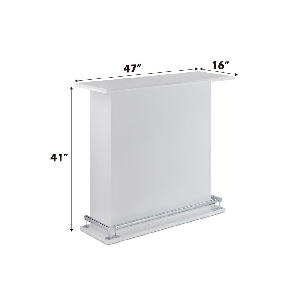 Mesa de bar Kite - Blanco alto brillo