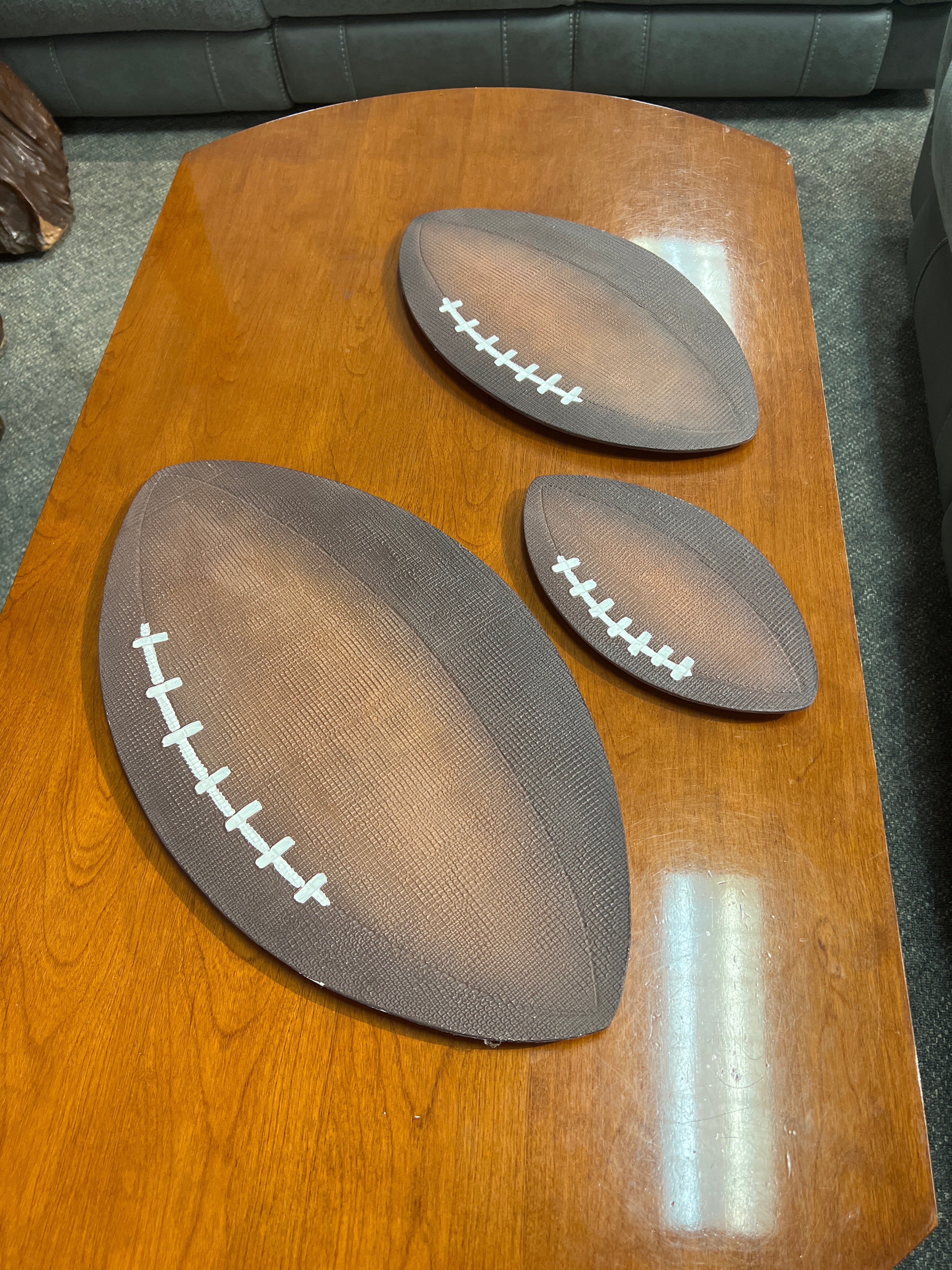 Three Piece Football Wall Art