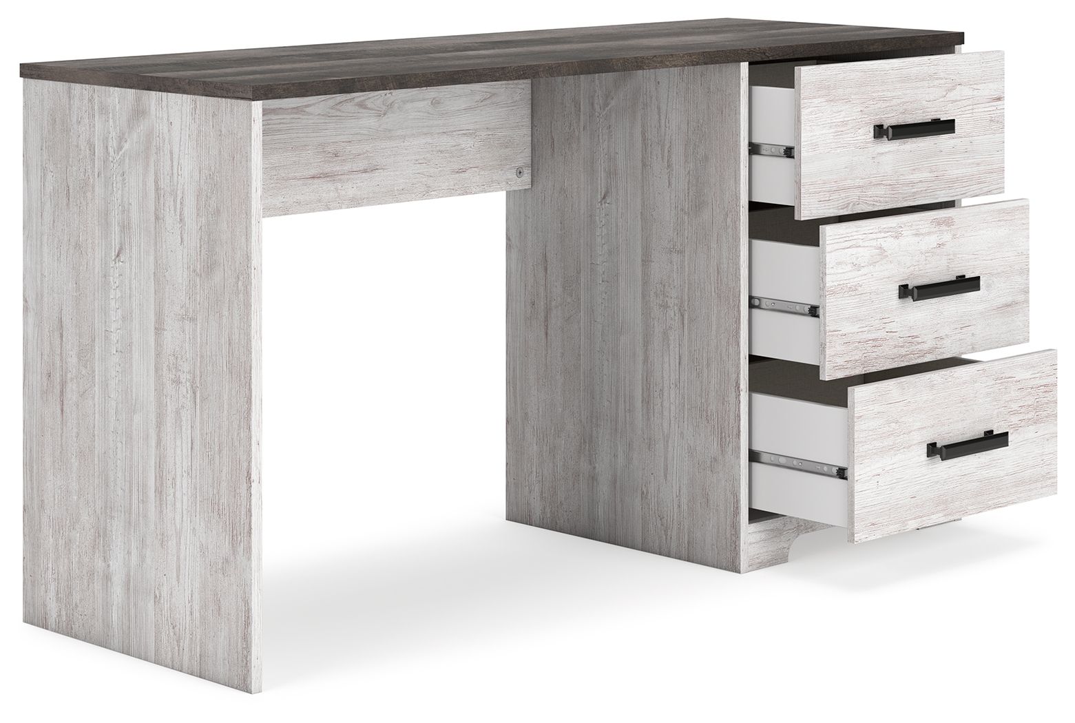 Shawburn - Blanco / Gris oscuro carbón - Escritorio para oficina en casa