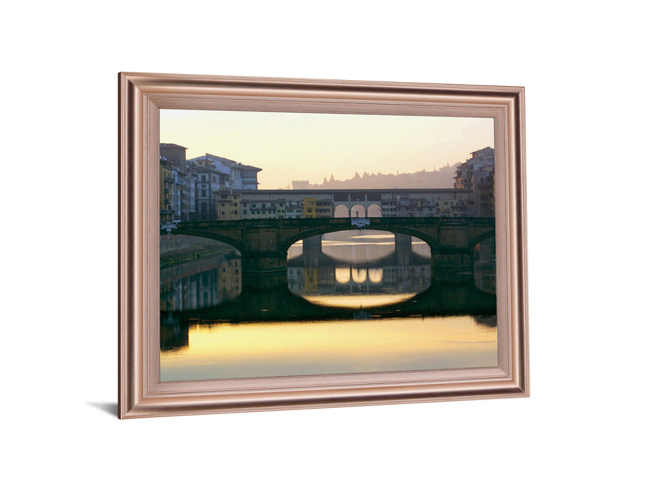 Golden Bridge Glow - 28" x 34" Framed Wall Art