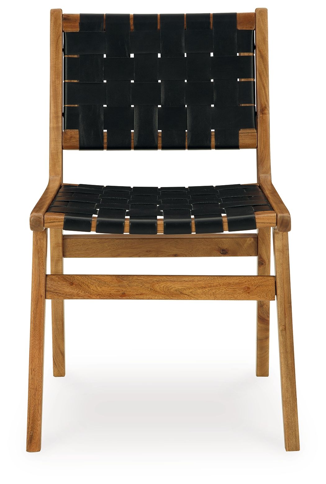 Silla auxiliar de comedor Fortmaine marrón/negro (juego de 2)