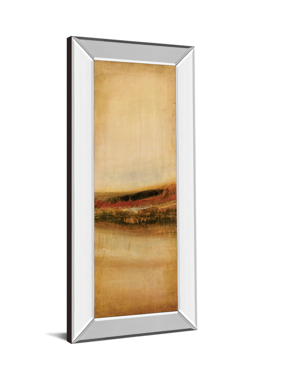 Tall Colour I By Hunter - Mirror Framed Print Wall Art - Beige