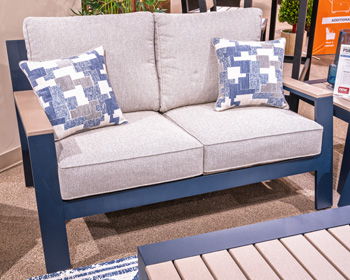 East Beach - Blue - Loveseat With Cushion