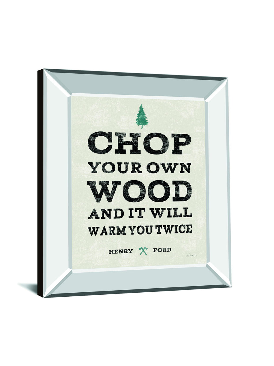 Cabin Life II By Sue Schlabach - Mirror Framed Print Wall Art - White