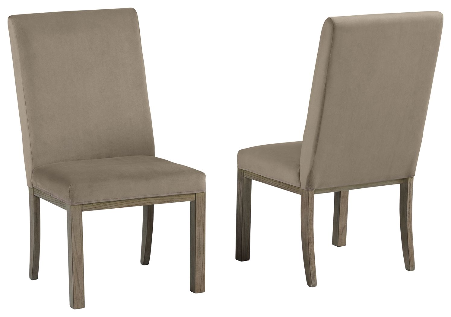 Chrestner - Gris/Marrón - Silla auxiliar de comedor UPH (juego de 2)