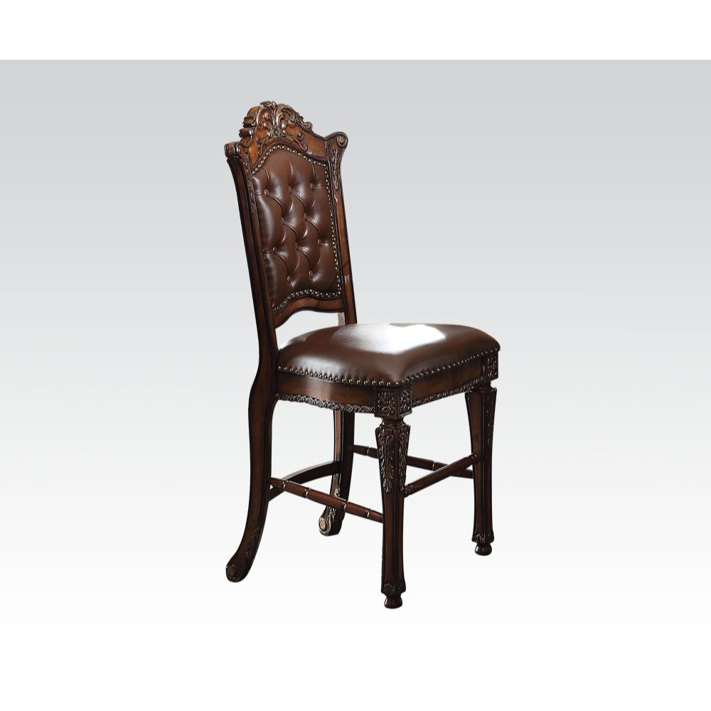 Vendome - Counter Height Chair (Set of 2) - Synthetic Leather & Cherry