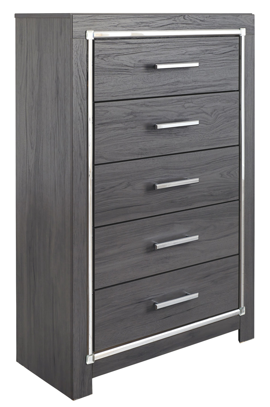 Cómoda de cinco cajones Lodanna - Gris