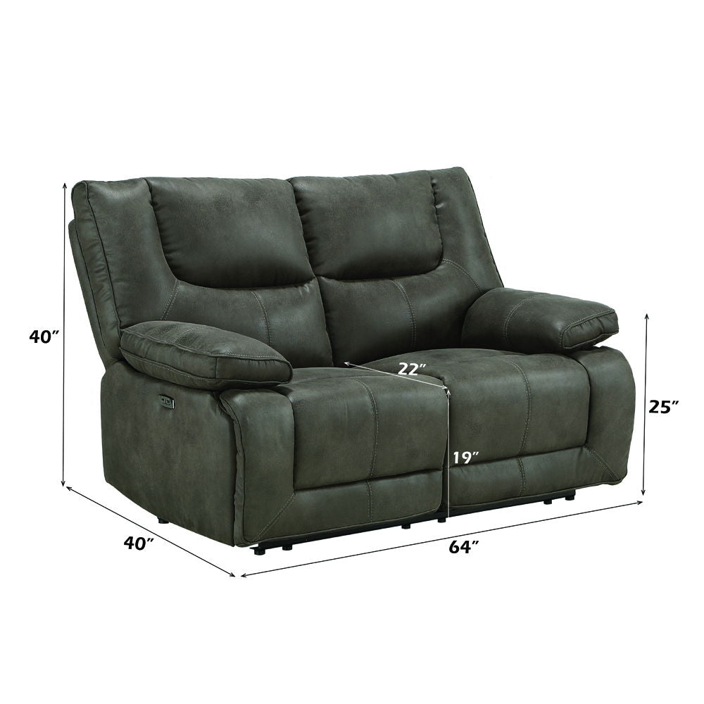 Harumi - Loveseat - Cuero gris - Aire
