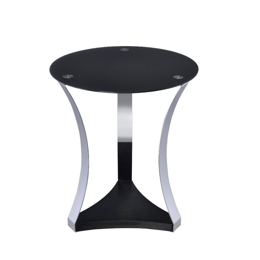 Geiger - Mesa auxiliar - Cromo y cristal negro