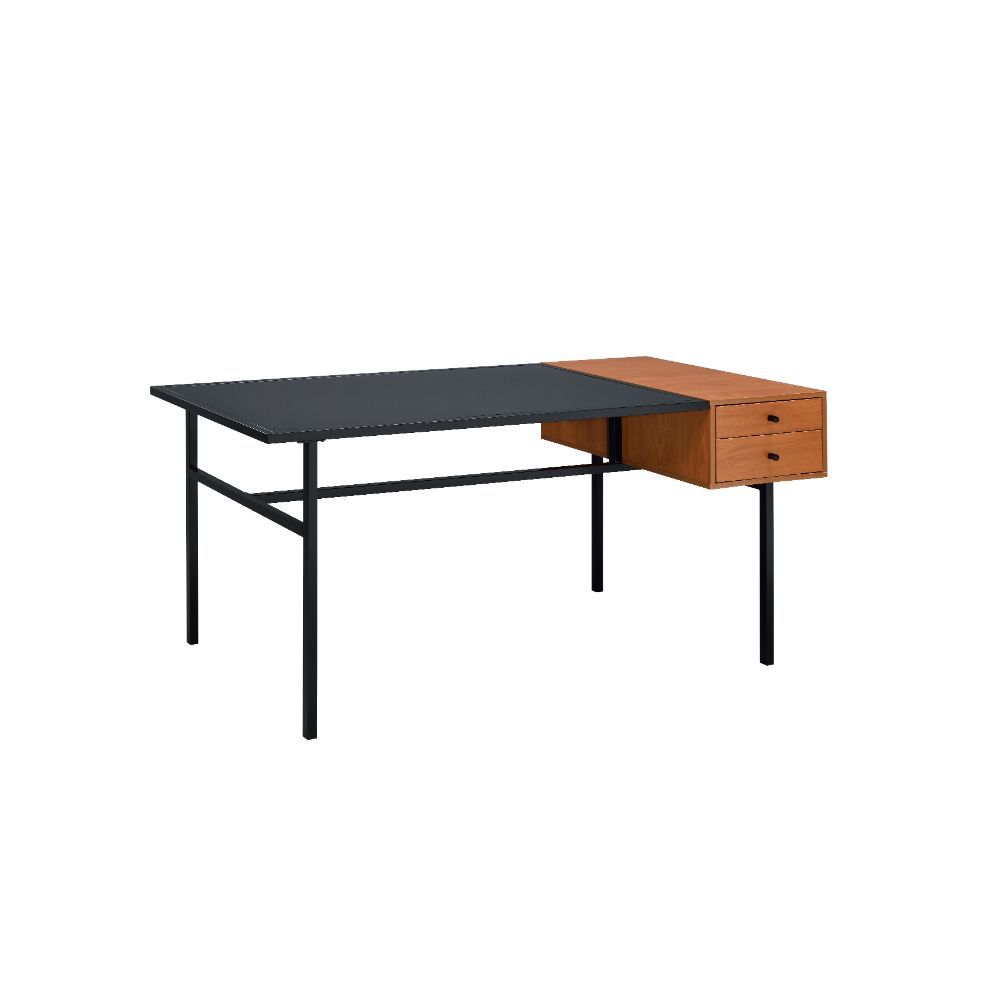 Oaken - Escritorio - Roble miel y negro