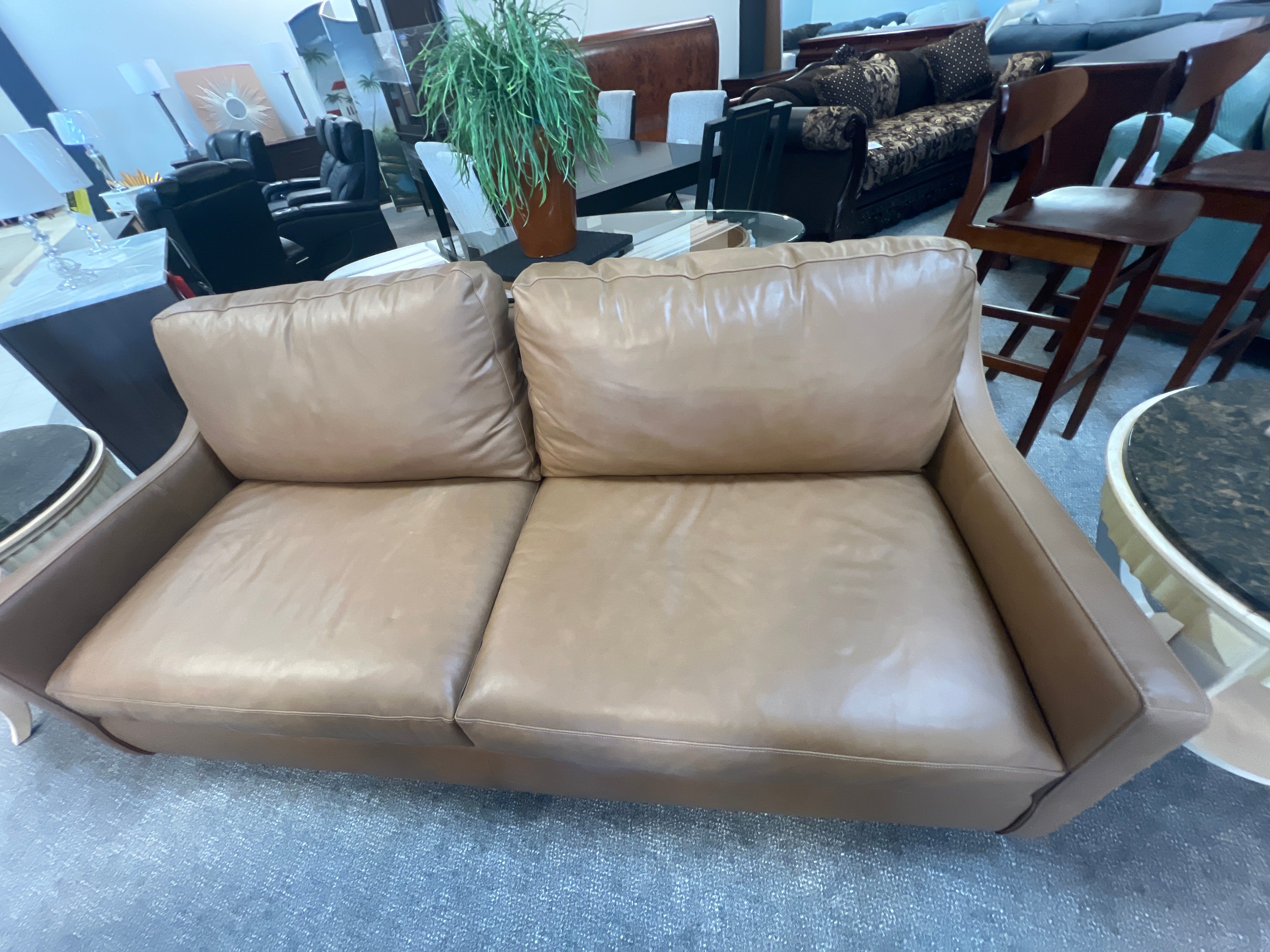 Brown Leather Sofa
