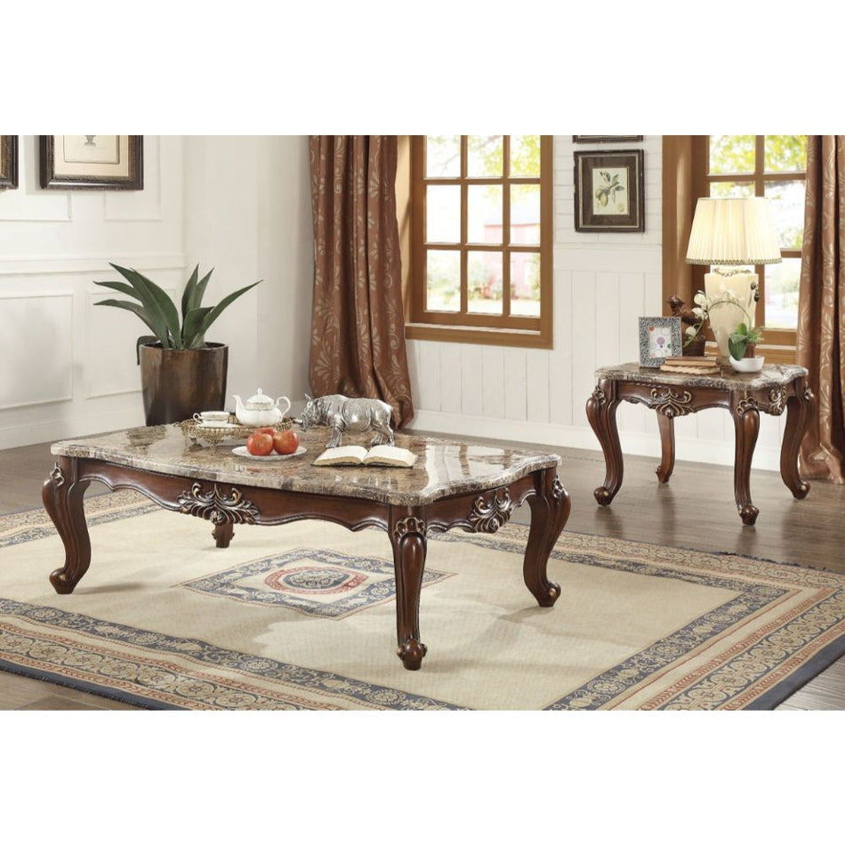 Shalisa - Coffee Table - Marble Top & Walnut