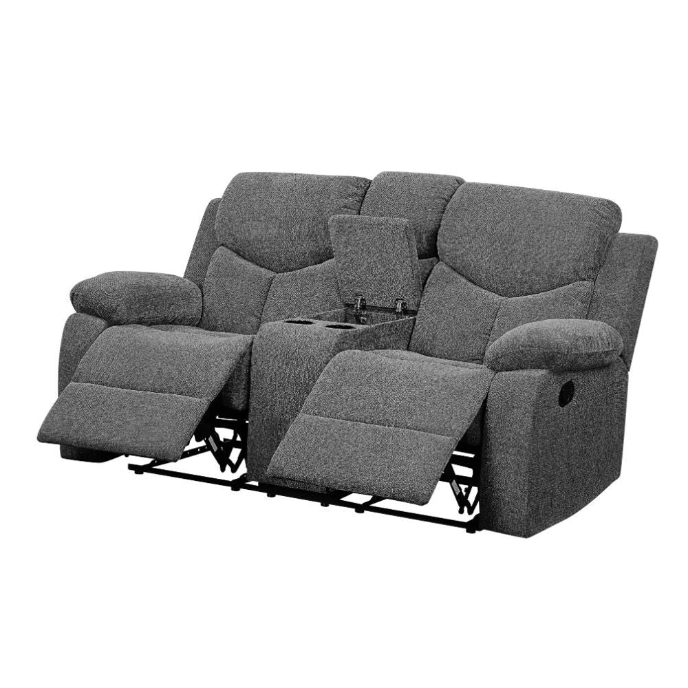 Kalen - Sofá de dos plazas - Chenilla gris - 39"
