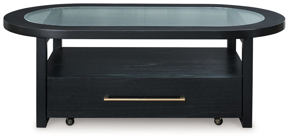 Winbardi - Oval Cocktail Table - Black