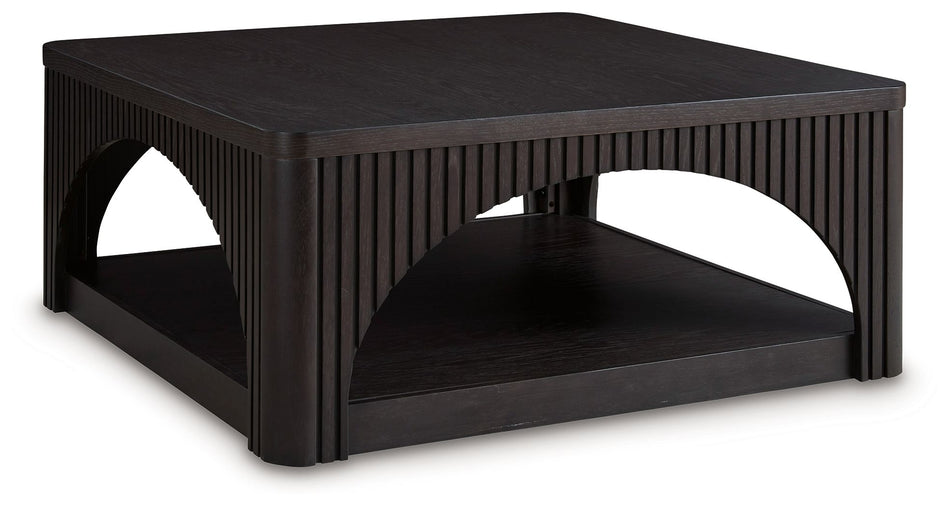 Yellink - Mesa de cóctel cuadrada negra