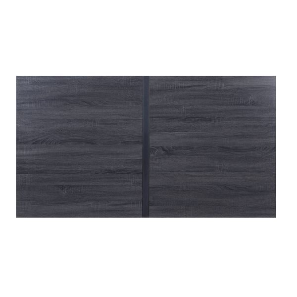 Nakula - Mesa de comedor - Acabado en roble gris y negro