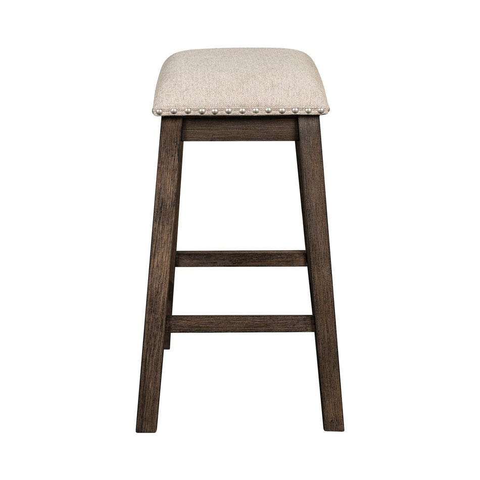 Harrison - Upholstered Console Stool - Brown