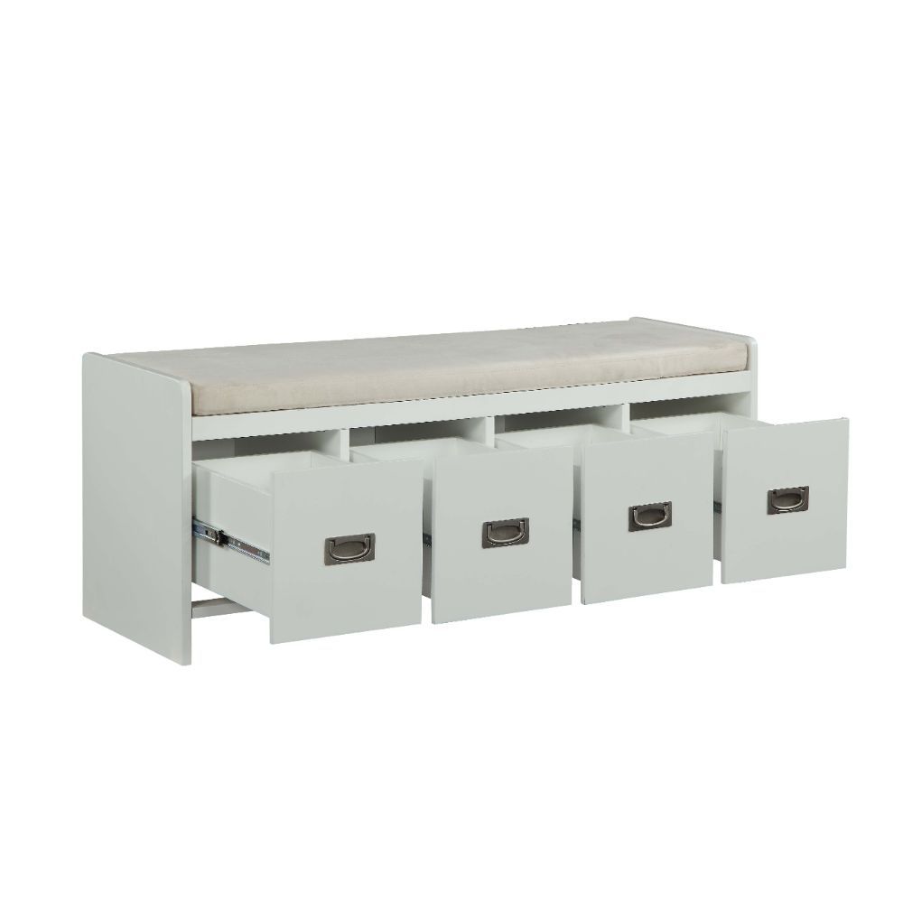 Banco Berci - Tejido Beige y Blanco
