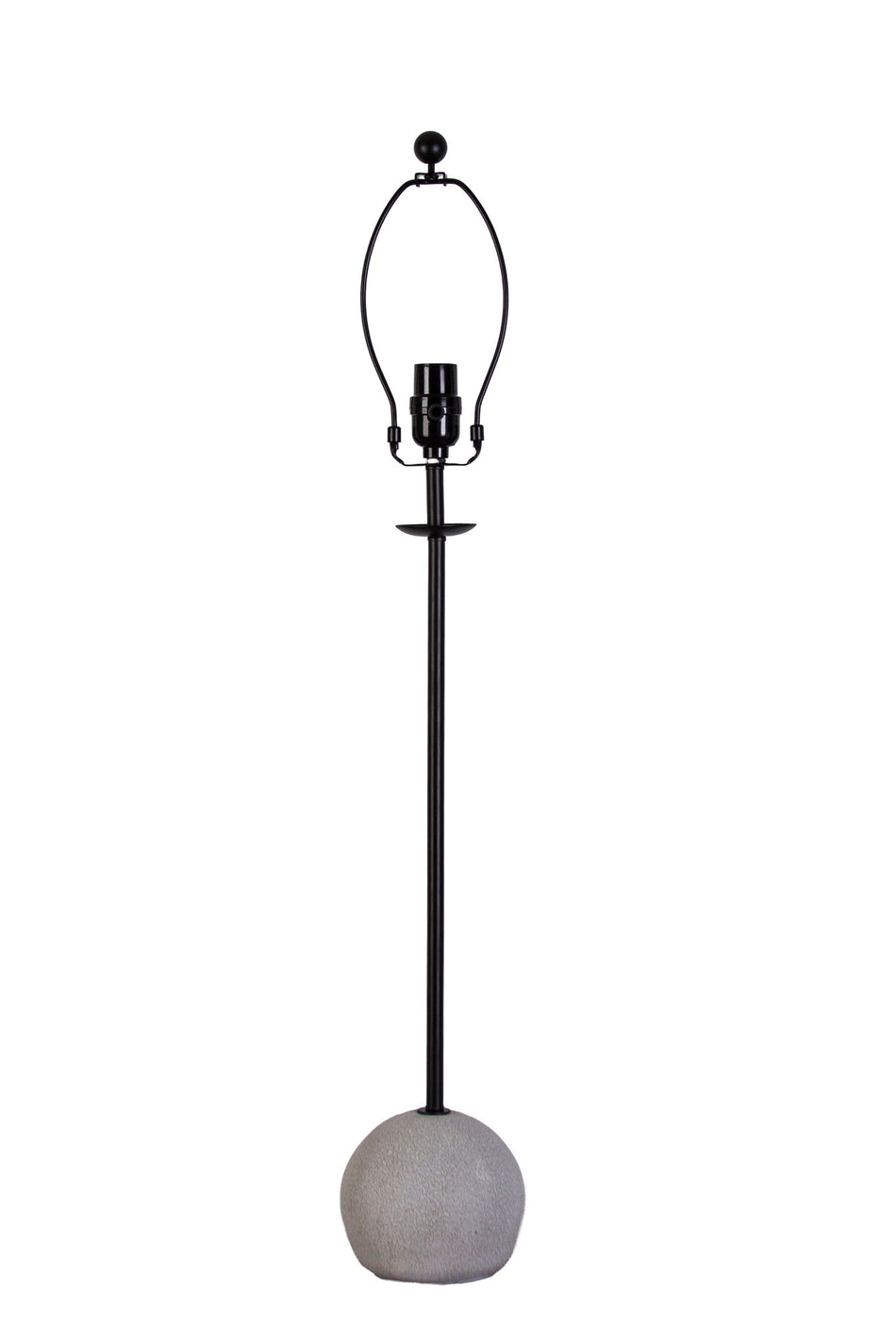 "Urban Sphere" Concrete Buffet Lamp (Set of 2) - Concrete/Matte Black